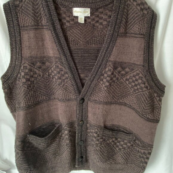 Vintage Chapel Hill Cotton Club Cotton Knit Sweater Vest Men's Size Large - Picture 4 of 10